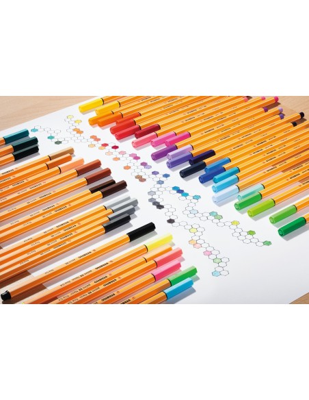  C/10 STABILO POINT 88 VERDE Nº36 PUNTA DE FIBRA 0,4MM. 